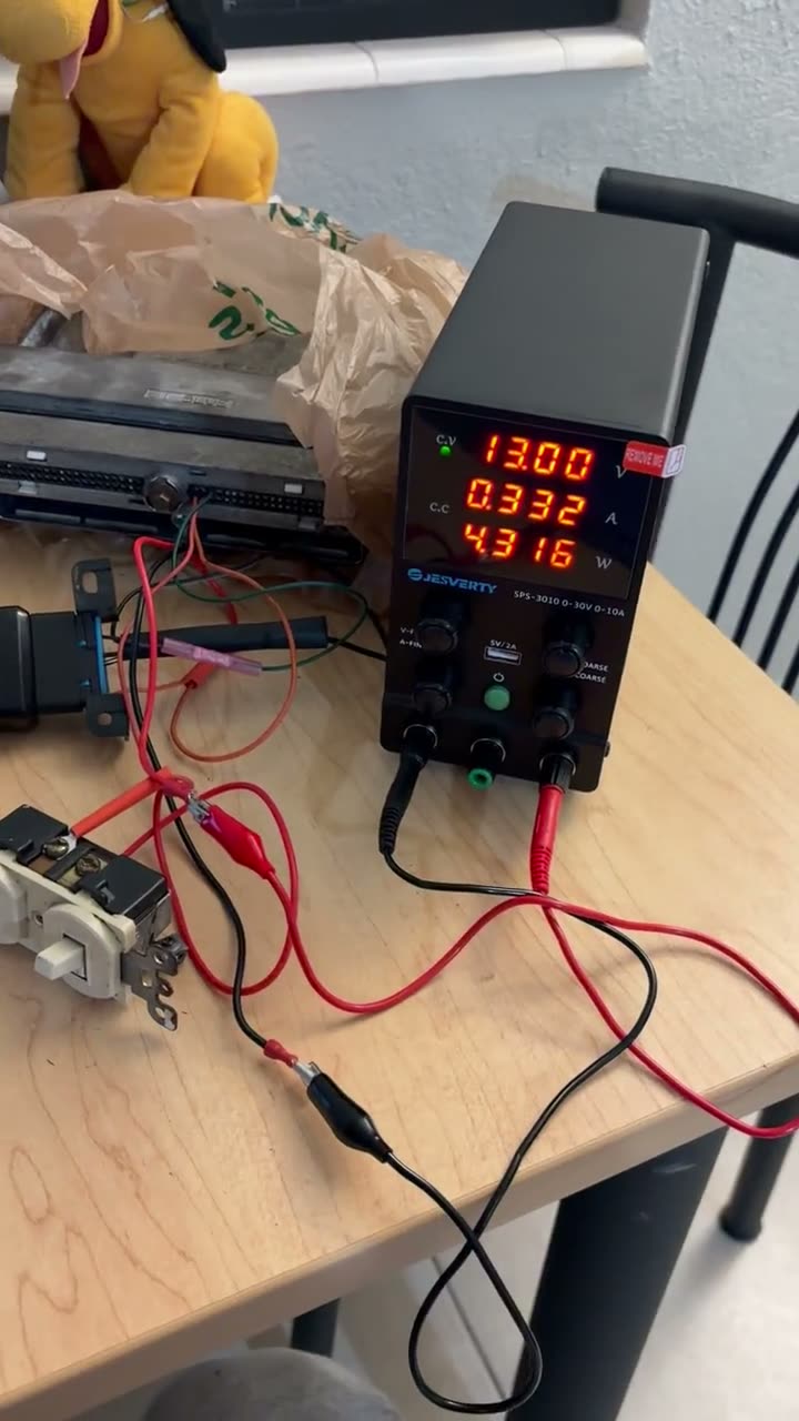 Reading the truck's engine controller on the bench